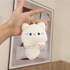 Creak Kitten Plush Doll Creative Schoolbag Keychain Pendant