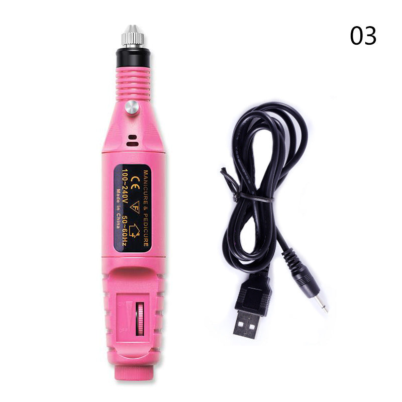 Electric Nail Drill Machine Manicure Machine Set USB Charging Mill Cutter For Manicure Nail File Pedicure Tool Nail Drill Set - Fashionner