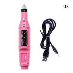 Electric Nail Drill Machine Manicure Machine Set USB Charging Mill Cutter For Manicure Nail File Pedicure Tool Nail Drill Set - Fashionner