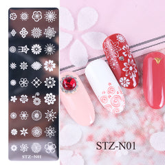 Nail print long steel plate - Fashionner
