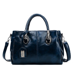 Vintage Oil Wax leather luxury handbags Women Bags - Fashionner