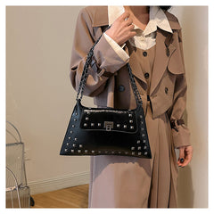 Rivet Bag Envelope Chain Crossbody - Fashionner