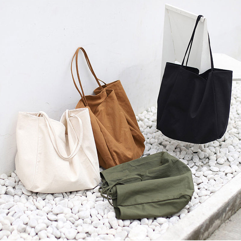 Women Handbags High Capacity Shoulder Bags For Shopping Canvas Totes - Fashionner