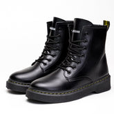 Fashion Casual Women's Shoes Student Comfortable Platform High-top PU Women's Dr Martens Boots - Fashionner