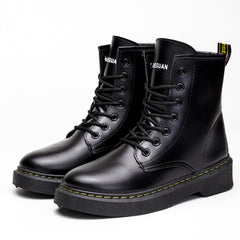 Fashion Casual Women's Shoes Student Comfortable Platform High-top PU Women's Dr Martens Boots - Fashionner