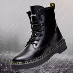 Fashion Casual Women's Shoes Student Comfortable Platform High-top PU Women's Dr Martens Boots - Fashionner
