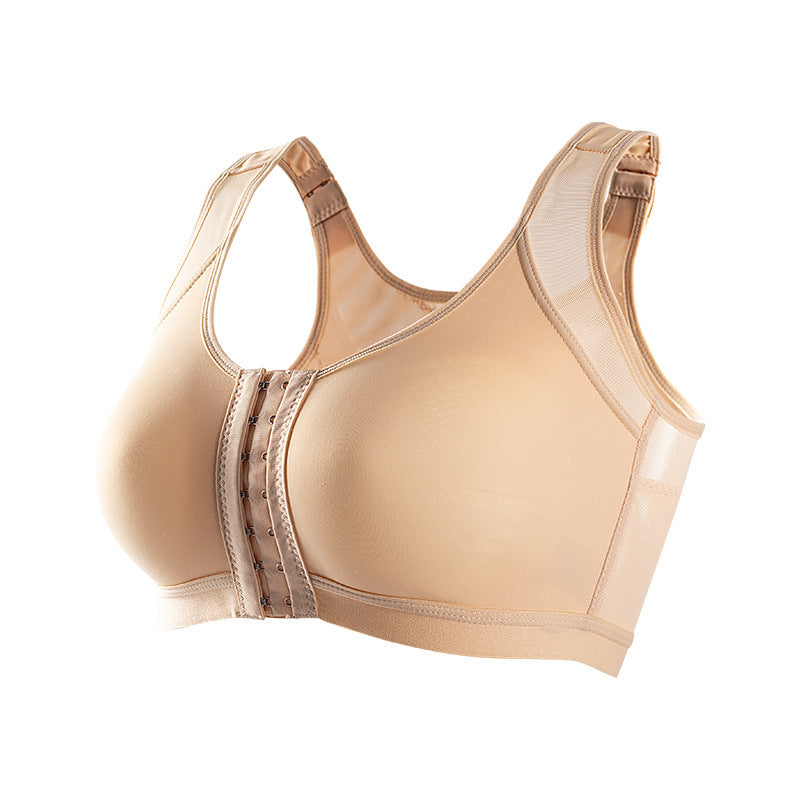 Women's Fashion Front Buckle Closed Sports Bra - Fashionner