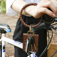 European And American PU Wrist Keychain Pendant