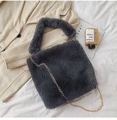 Plush women bag handbag - Fashionner
