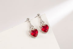 Heart-shaped Ruby Jewelry Suit - Fashionner
