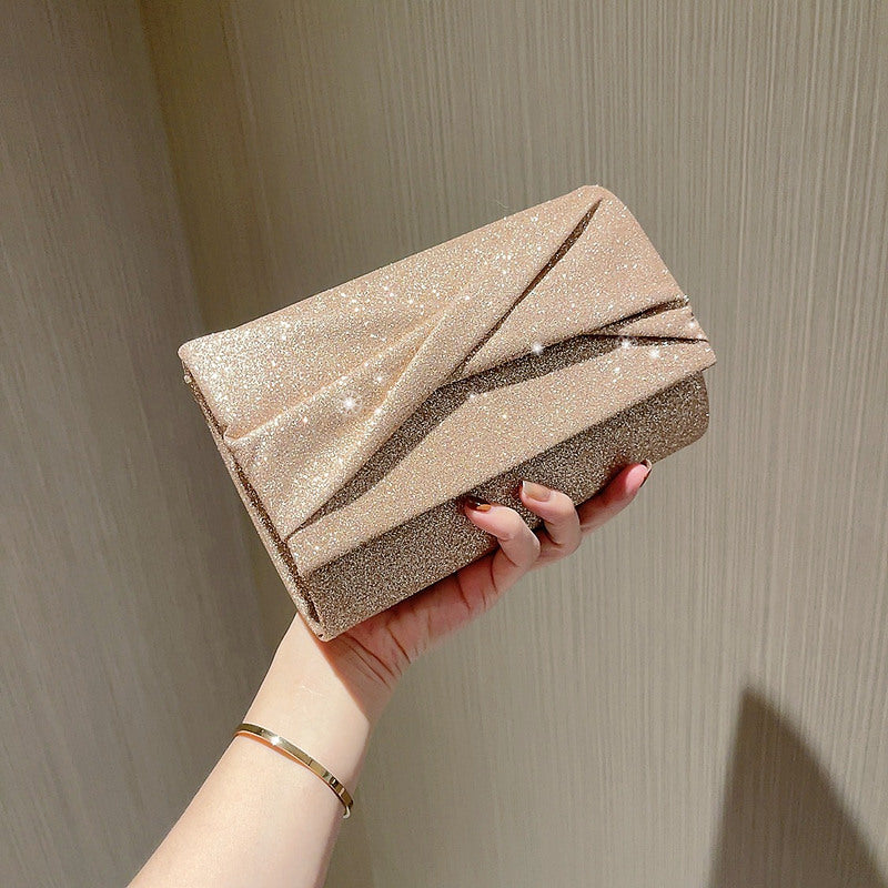 Gold Fashion Envelope Clutch - Fashionner