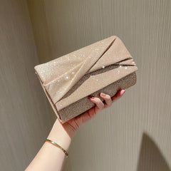 Gold Fashion Envelope Clutch - Fashionner
