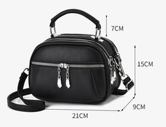 New Female Lady Versatile Large Capacity Lightweight Soft Leather Shoulder Bag - Fashionner