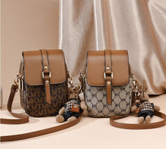 Women's Retro Multi-layer Messenger Mobile Phone Bag - Fashionner