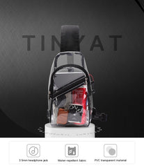 Men's PVC Waterproof Transparent Chest Bag