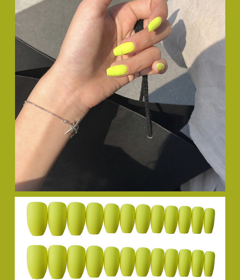 Frosted ballet fake nails - Fashionner