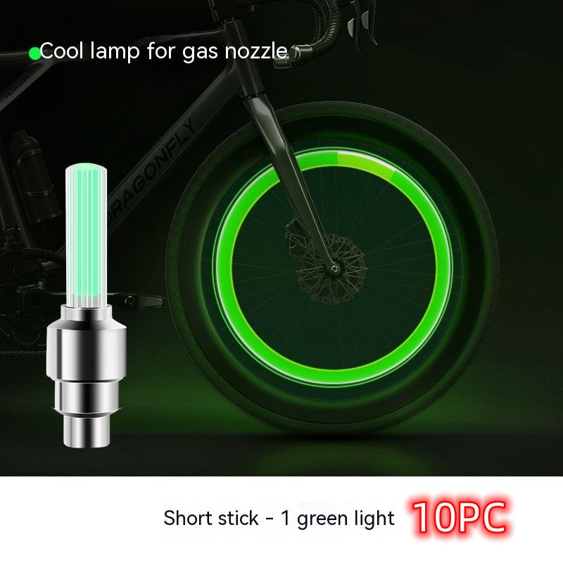 Neon Lights Tyre Wheel Valve Cap Light LED Car Tire Valve Caps Air Cover Tire Rim Valve Wheel Stem Cap Bike Light - Fashionner