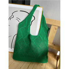 Women's Fashion Hollowed-out Shoulder Woven Bag - Fashionner