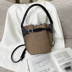 Handheld bucket small bag Korean version crossbody shoulder bag