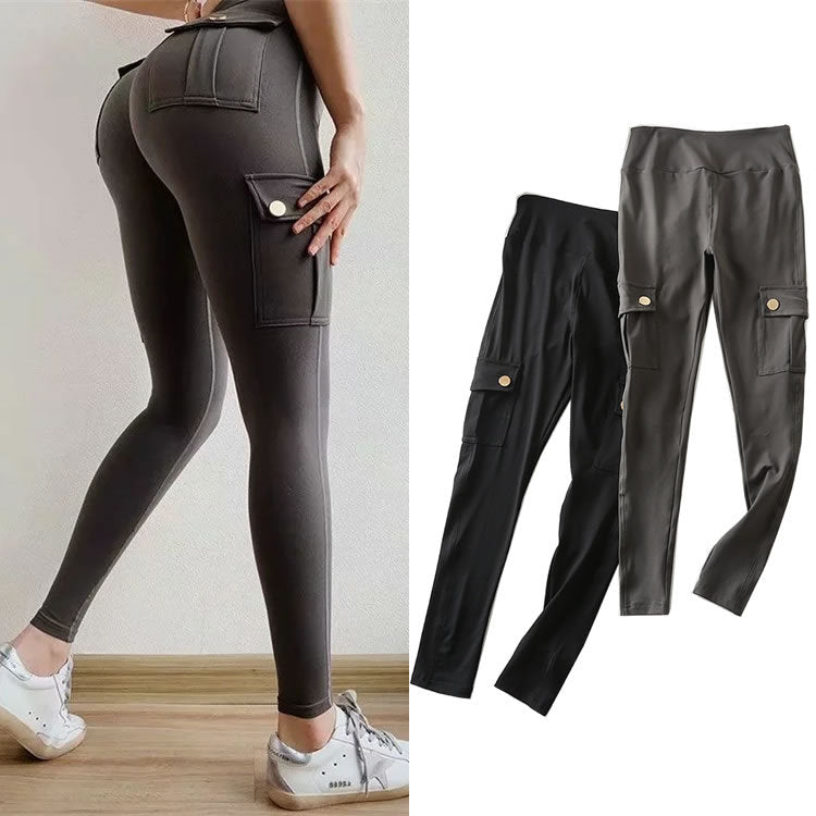 Skinny slim high elastic gym pants - Fashionner