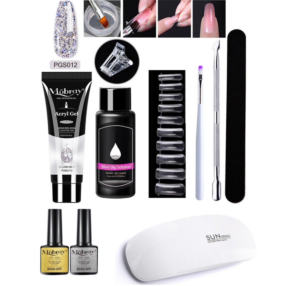 7-Piece Nail Art Crystal Extender Set - Fashionner
