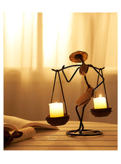 Wrought iron candlestick