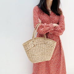 Fashion Rattan Women Handbags Wicker Lady Bags - Fashionner