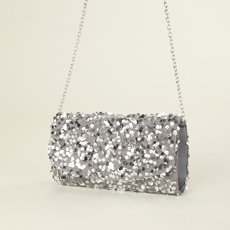 New Sequins Glitter Chain Women's Party Dinner Bag - Fashionner