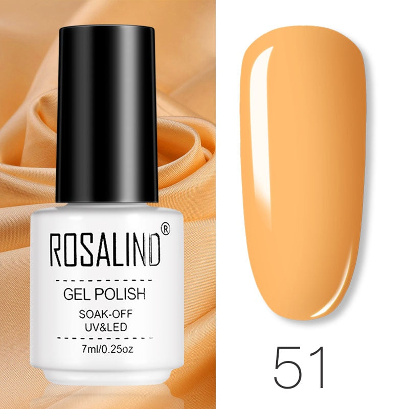 ROSALIND Gel Polish Set Manicure for Nails Semi Permanent Vernis top coat UV LED Gel Varnish Soak Off Nail Art Gel Nail Polish - Fashionner