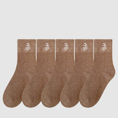Women's Fashion Terry Padded Warm Solid Colour Socks - Fashionner