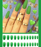 Frosted ballet fake nails - Fashionner