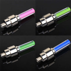 Neon Lights Tyre Wheel Valve Cap Light LED Car Tire Valve Caps Air Cover Tire Rim Valve Wheel Stem Cap Bike Light - Fashionner