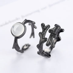 Fashion Spike Rose Couple Ring
