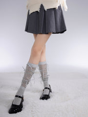 Korean Ballet Girl Butterfly Pile Socks - Fashionner