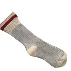 Vintage Stripe Thick Needle Sweater Gray Socks - Fashionner