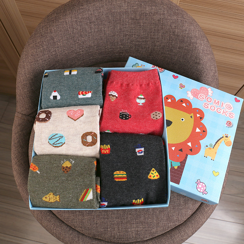 Cute Cartoon Three-dimensional Pure Cotton Mid Tube Christmas Couple Socks - Fashionner