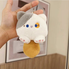 Creak Kitten Plush Doll Creative Schoolbag Keychain Pendant