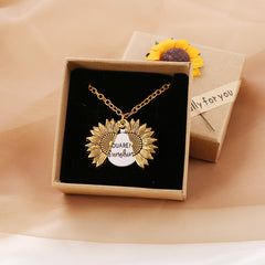 You Are My Sunshine Sunflower Necklace Women Men - Fashionner