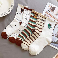 Women's Fashionable Hundred Cute Sweat Absorbent Long Socks - Fashionner