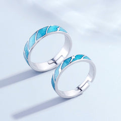 Meteor Shower Couple Rings Long Distance Nostalgic Men And Women Pair Ring