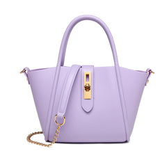 Portable Women's Leather Fashion Vegetable Basket Shoulder Messenger Bag - Fashionner