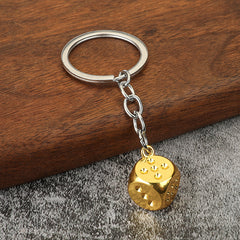 Zinc Alloy Playing Cards Gambler Dice Mahjong Keychain