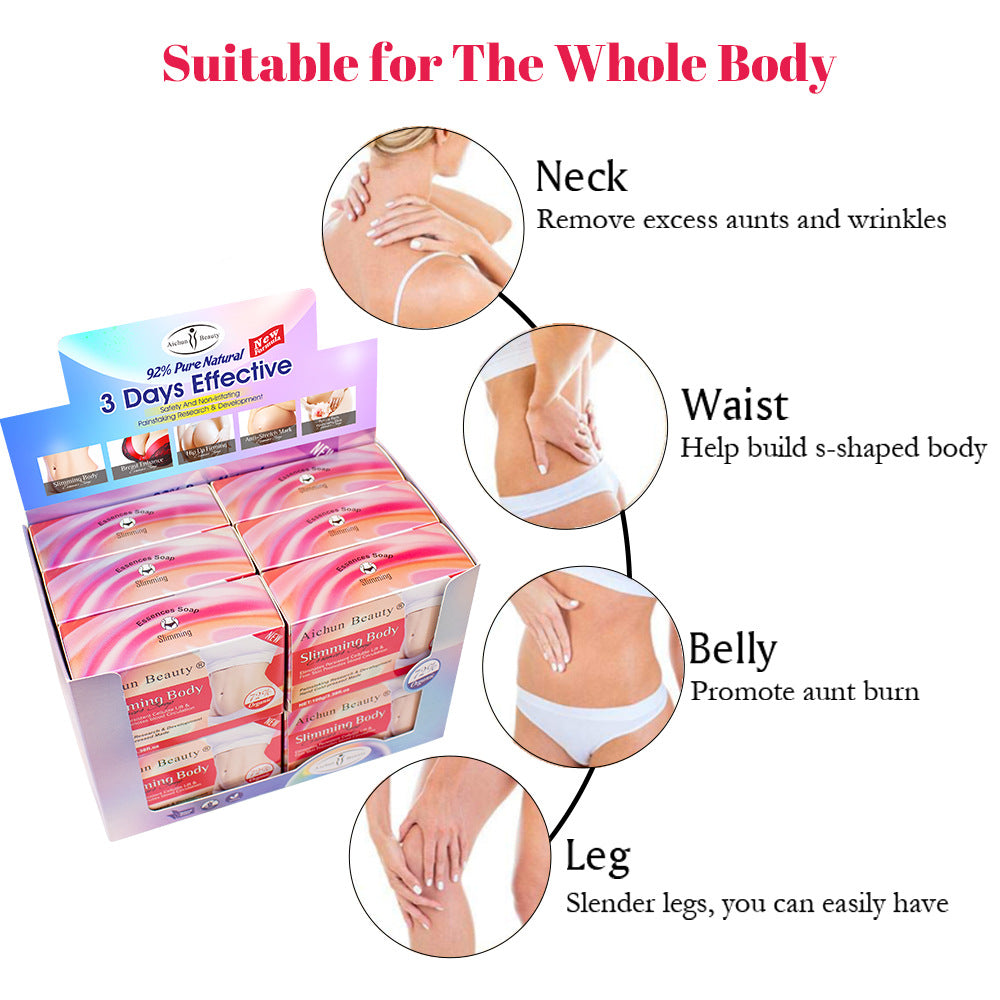 Body Sculpting Two-Color Handmade Soap Body Skin Curve Lift Moisturizing Moisturizing Mild Skin Care Handmade Soap - Fashionner