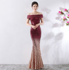 Birthday Party Dress Slimming Host Long Dress - Fashionner
