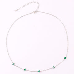 Ins Style Fashion Blue Flower Necklace Vacation Beach Travel Spring Summer Jewelry - Fashionner