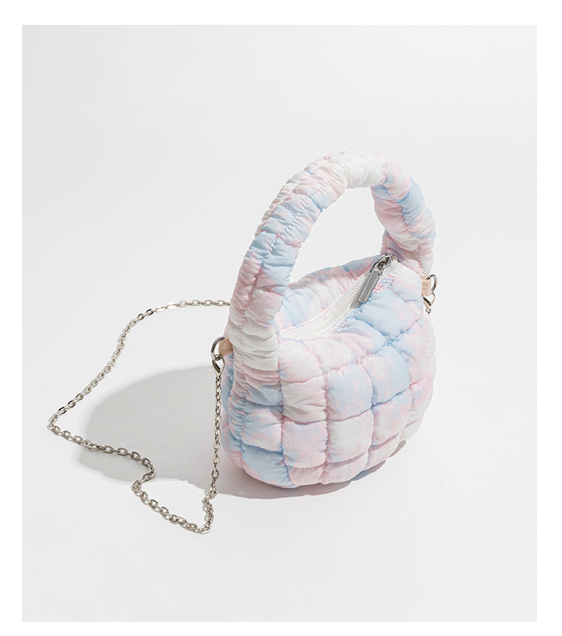 Cloud Bag Bubble Pleated Nylon Puff Handbag - Fashionner