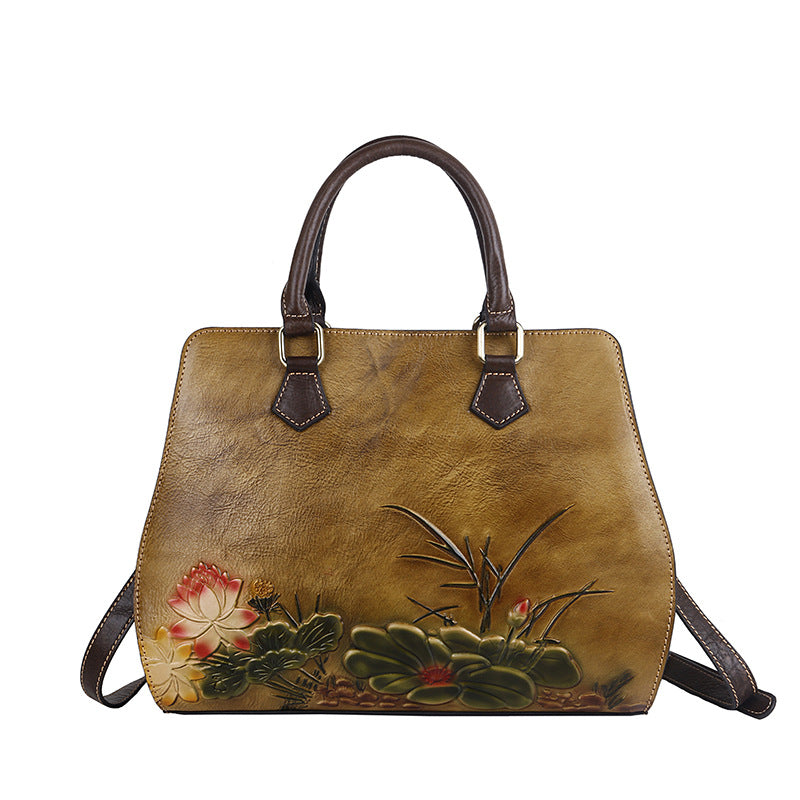 Original first layer cowhide handbags - Fashionner