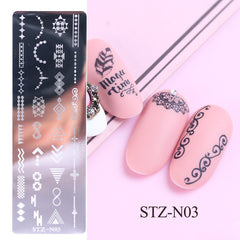 Nail print long steel plate - Fashionner