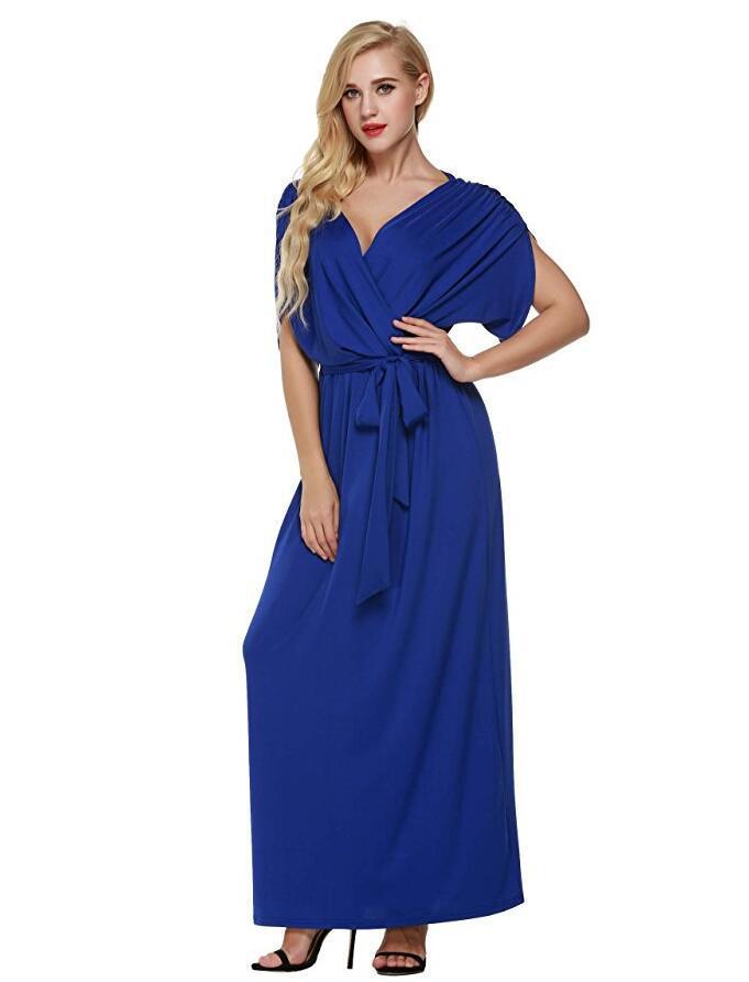 4XL Big Size Dress Elegant Women Long Dresses Summer Dresses - Fashionner