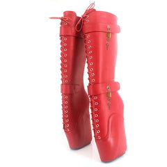 High Heel Plus Size Elastic Slim Fit Tied High Leg Boot - Fashionner